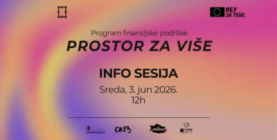 Online info sesija povodom javnog poziva „Prostor za više“